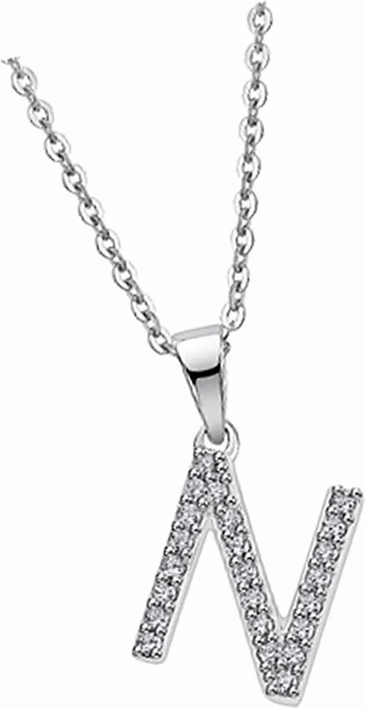 Collier Argent 925 Lettre N Anti-Oxydation : Bijou Lotus Qualité Durable