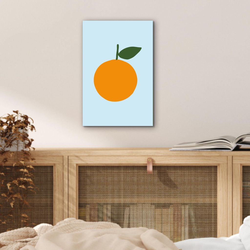 MuchoWow Wanddekoration Metall Metallbild Wandkunst 20x30 cm Obst - Orange MuchoWow Aluminium Gemälde - Alu Dibond Bild
