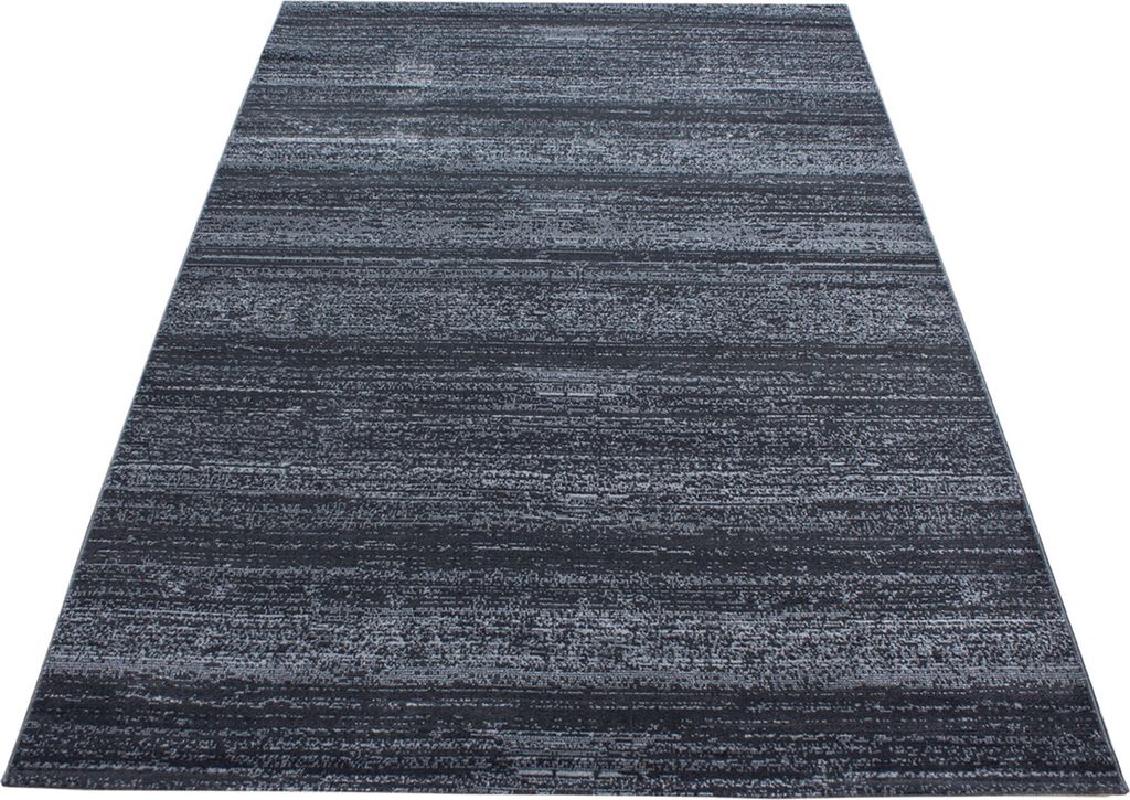 Kurzflor Teppich Wohnzimmer Grau 140x200 Rechteck Unicolor - Einfarbig aus Polypropylen