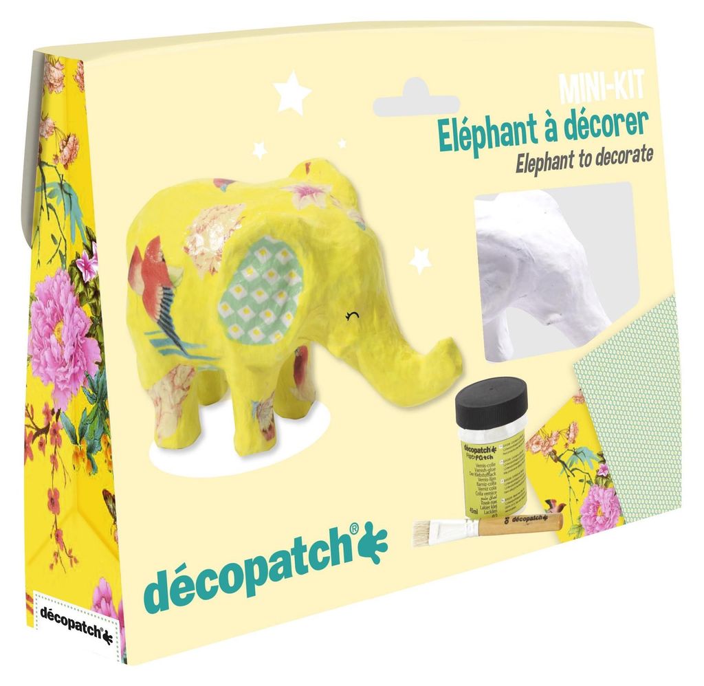 décopatch KIT029C  décopatch Pappmaché-Set "Elefant", Image du produit 