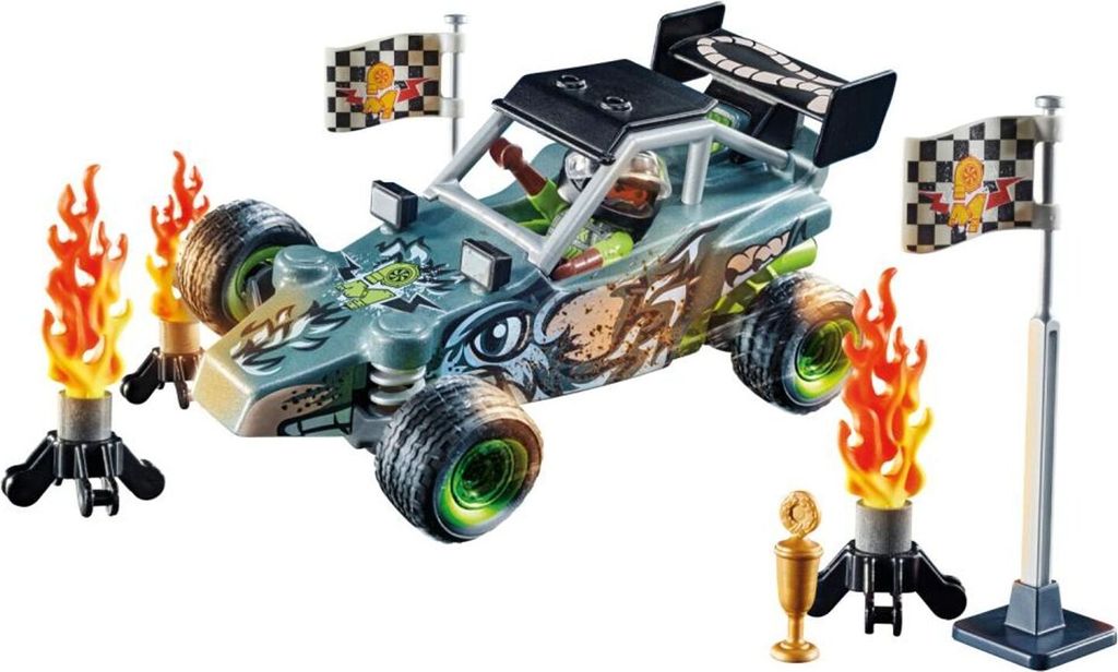 5x PLAYMOBIL Stuntshow Racer Figuren 45er Set Zubehör Kinder Spielzeug Spielen