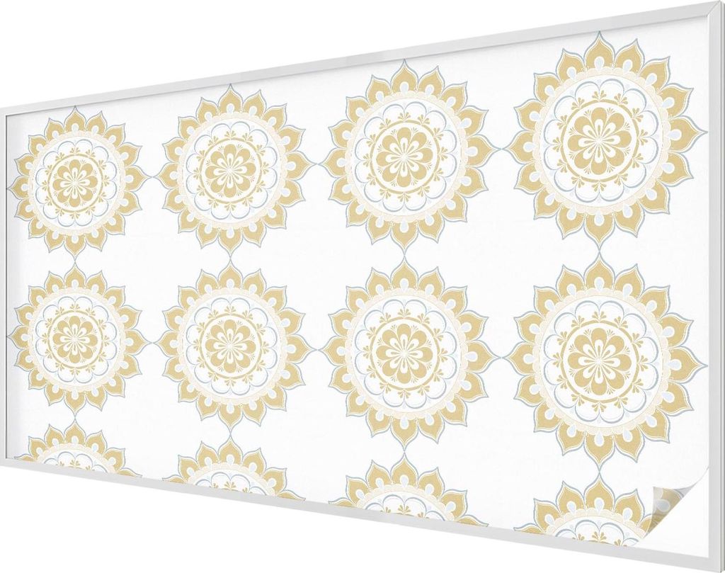 Buntglas Fensterfolie – 116x200 cm – Stained-Glass Design – blickdichte dekorative Sichtschutzfolie – selbstklebend, UV-Schutz – Blumenma...