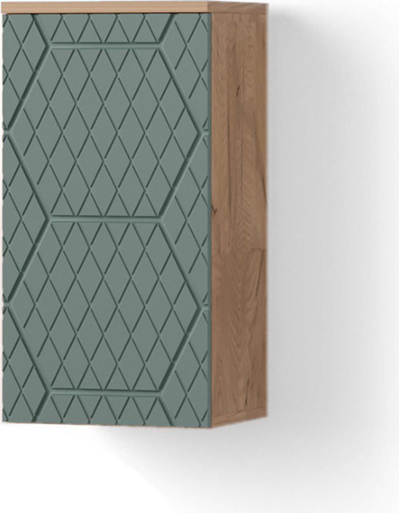 Badschrank Livinity Ronco Grün/Goldkraft Eiche 30 x 59 cm 2 Produktbild 