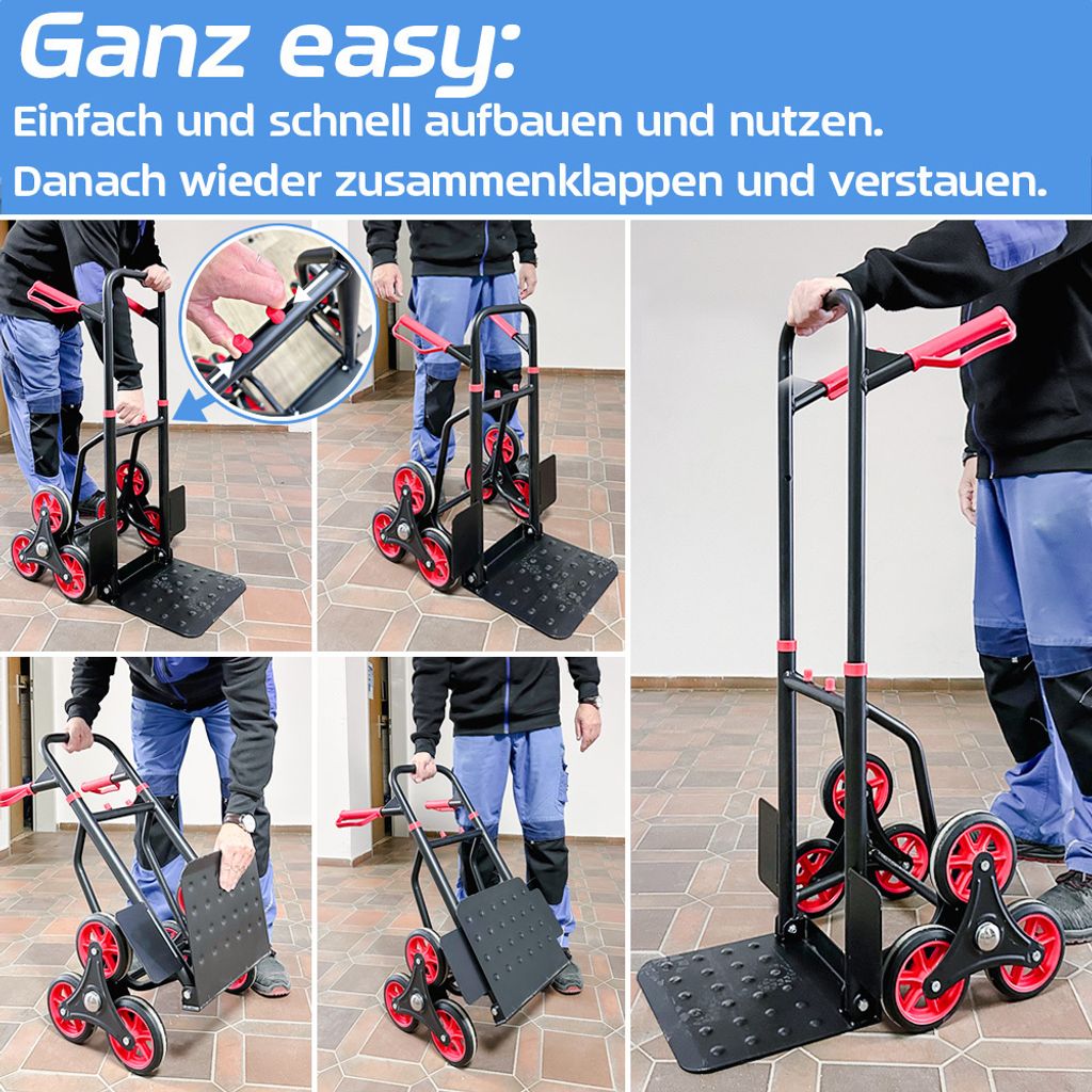 Treppenkarre Sackkarre 150 kg Stapelkarre Transportkarre Produktbild 4