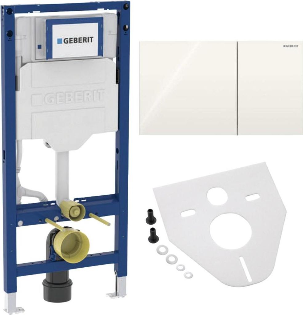 BADfabrik24 Geberit Duofix Element für Wand-WC, 112 cm, mit Sigma UP-Spülkasten 12 cm + Geberit Sigma70 Betätigungsplatte für 2-Mengen-Spülung...