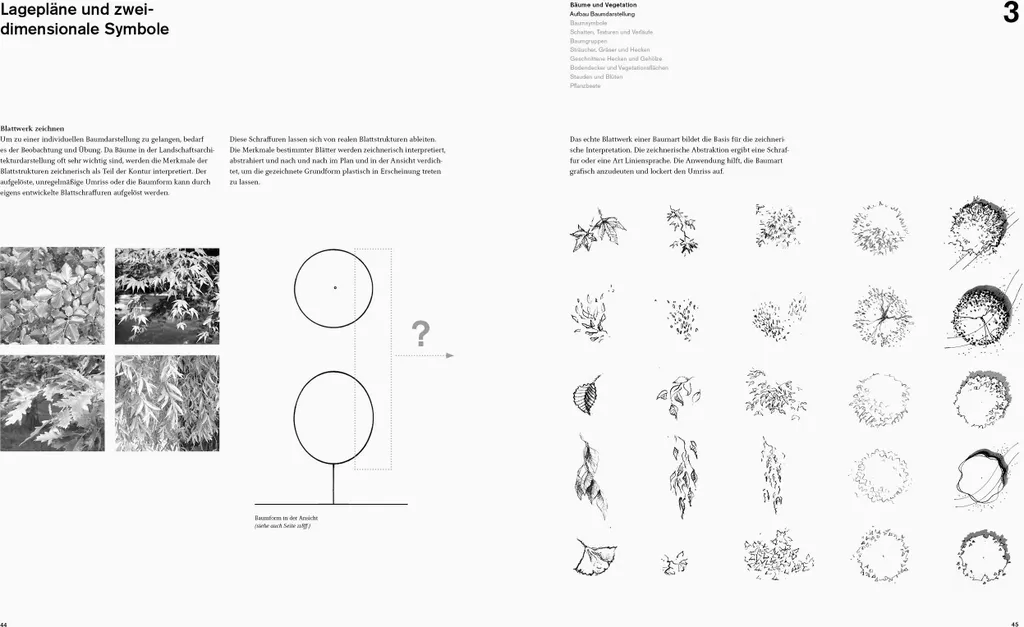 Manuel de Graphisme Paysager Zeichenlehre Techniques de Représentation