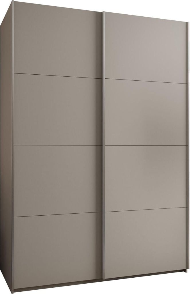 MEBLE KRYSPOL LUX 1 Kleiderschrank - 245,5x180x64cm - Kaschmir, Kaschmir, Silber