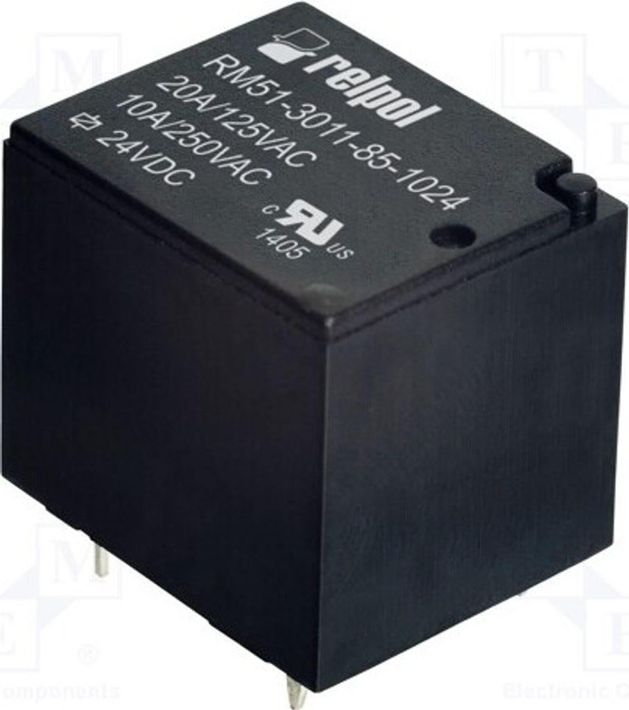1x Relais: elektromagnetisch 10A/250VAC USpule : 24VDC 10A RM51-3011-85-1024 Ele