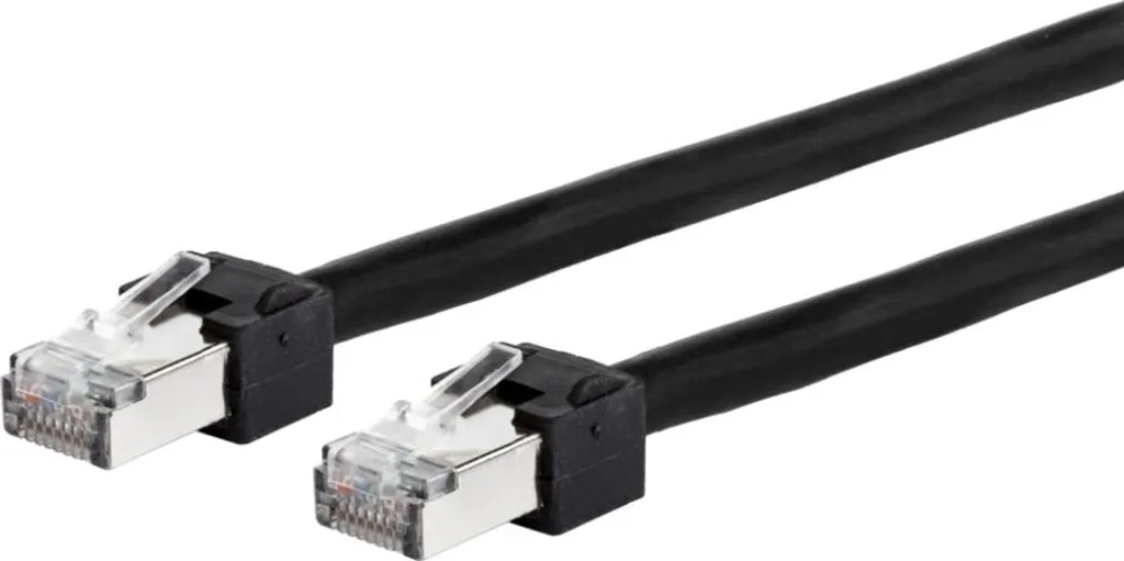 Cavo LAN Metz Connect Cat6 1m S/FTP Nero - Zero Lag per Gaming e VoIP