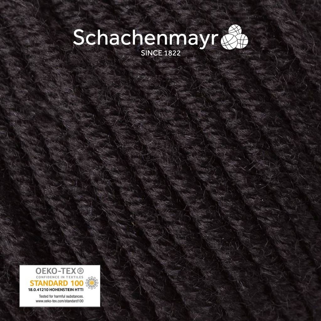 Schachenmayr Wool Merino Extrafine 120 50 g, black