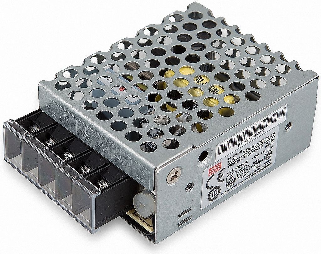 Mean Well RS-15-12 Schaltnetzteil case 12V/DC/0-1,3A/ 15W