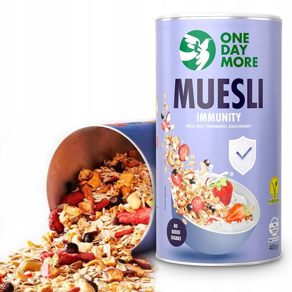 OneDayMore | Immun Müsli ohne Zuckerzusatz | mit Vitamin C, Produktbild 