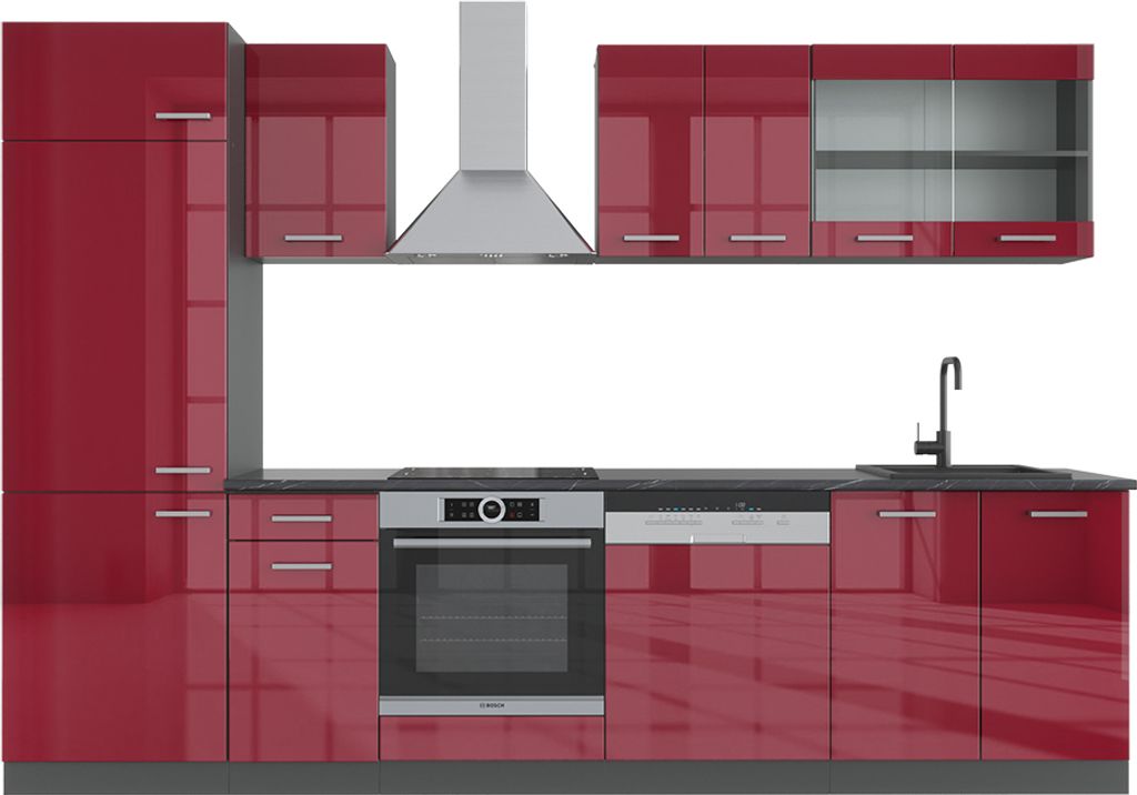 Cucina componibile Vicco R-Line Rosso lucido/antracite 300 Immagine del prodotto 