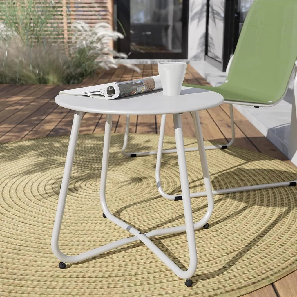 Petite Table de Jardin pour Petit Balcon, Table d'appoint Gain de Place