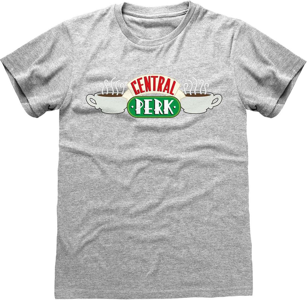 Friends - Central Perk - Heather Grey T-Shirt - Größe S