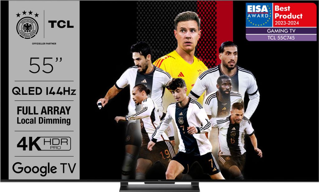 TCL QLED870 55QLED870 TV 139.7 cm (55") 4K Ultra HD Smart TV Black 1000 cd/m²