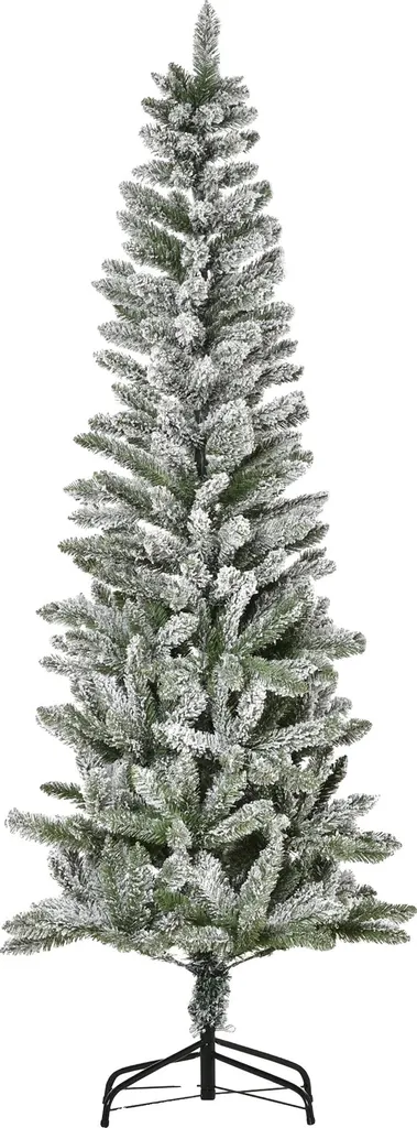 Sapin de Noël enneigé 1m80 avec pied pliable en métal résistant