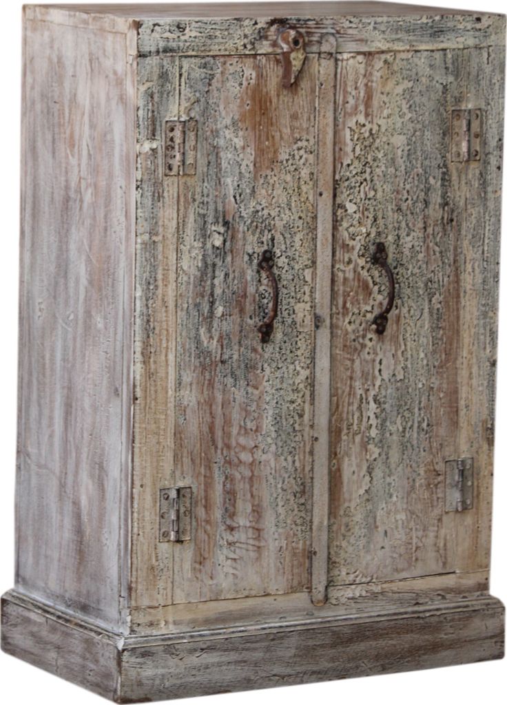 Vintage Beistellschrank, Kommode, Nachttischschrank, Flurschrank - Modell S15, Braun, Holz, 78*53*31 cm, Kleine Schränke