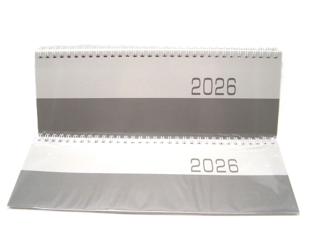 Tischkalender 2026 Basic quer 2 Stück, 28,5 x 10 cm Produktbild 