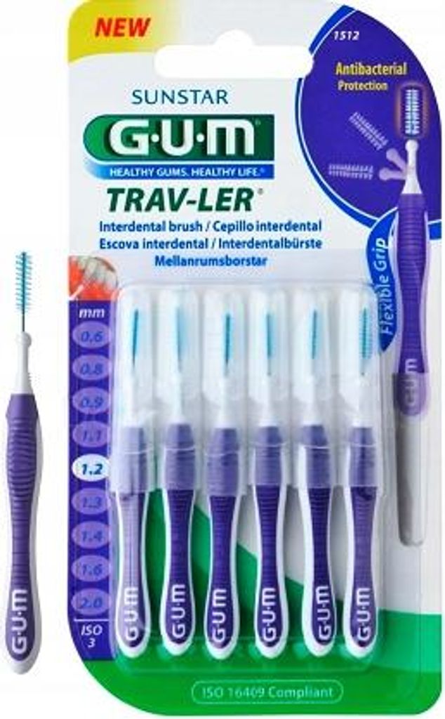 Sunstar GUM Interdentalbürsten 1,2mm 6 Stk. Produktbild 