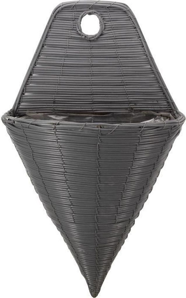 Wandhalterung aus Kunstrattan – Schiefergrau – 35 cm