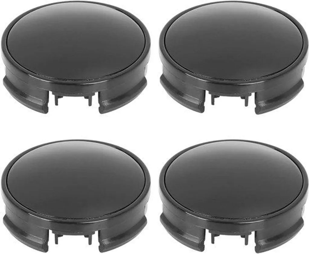 Set de cache-valves de pneu auto 62 mm noirs haute résistance en lot de 4