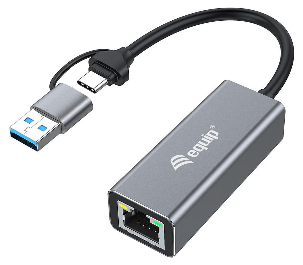 Equip Adapter USB-C -> RJ45 10/100/1000/2500 Mbps + Produktbild 