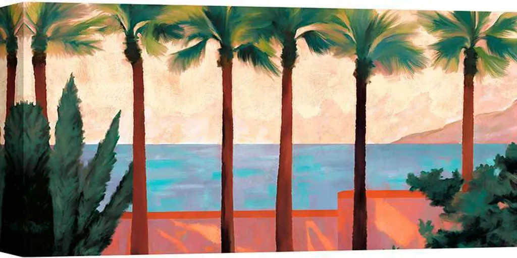 Tableau Renée Courtois Jardin méditerranéen Tanger Impression 100x50 cm