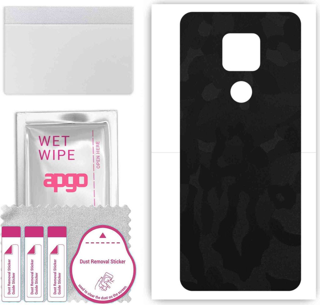 apgo Rückseite Schutzfolie, Skin, kompatibel mit Motorola Moto G Play, Hinten Displayschutzfolie aus Vinylfolie, kratzfest, einfache Montage - Sch...