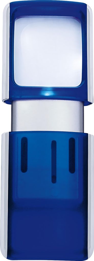 WEDO Rechtecklupe mit LED Beleuchtung transluzent blau Produktbild 