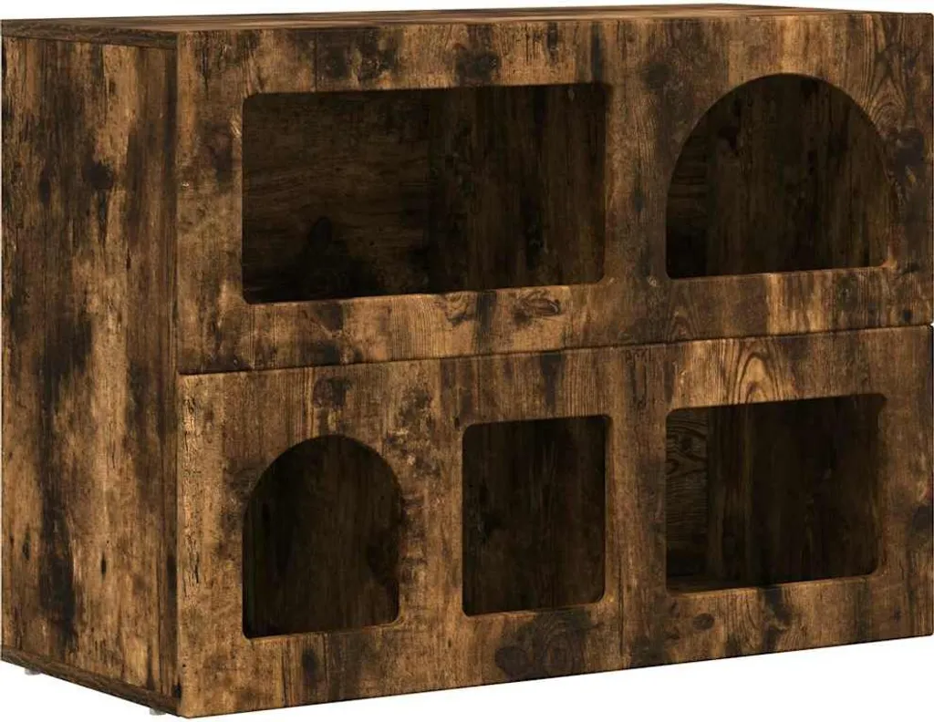 Madia SYFAX Rovere Fumé 80,5 cm - Il Cuore dell'Arredo in Legno