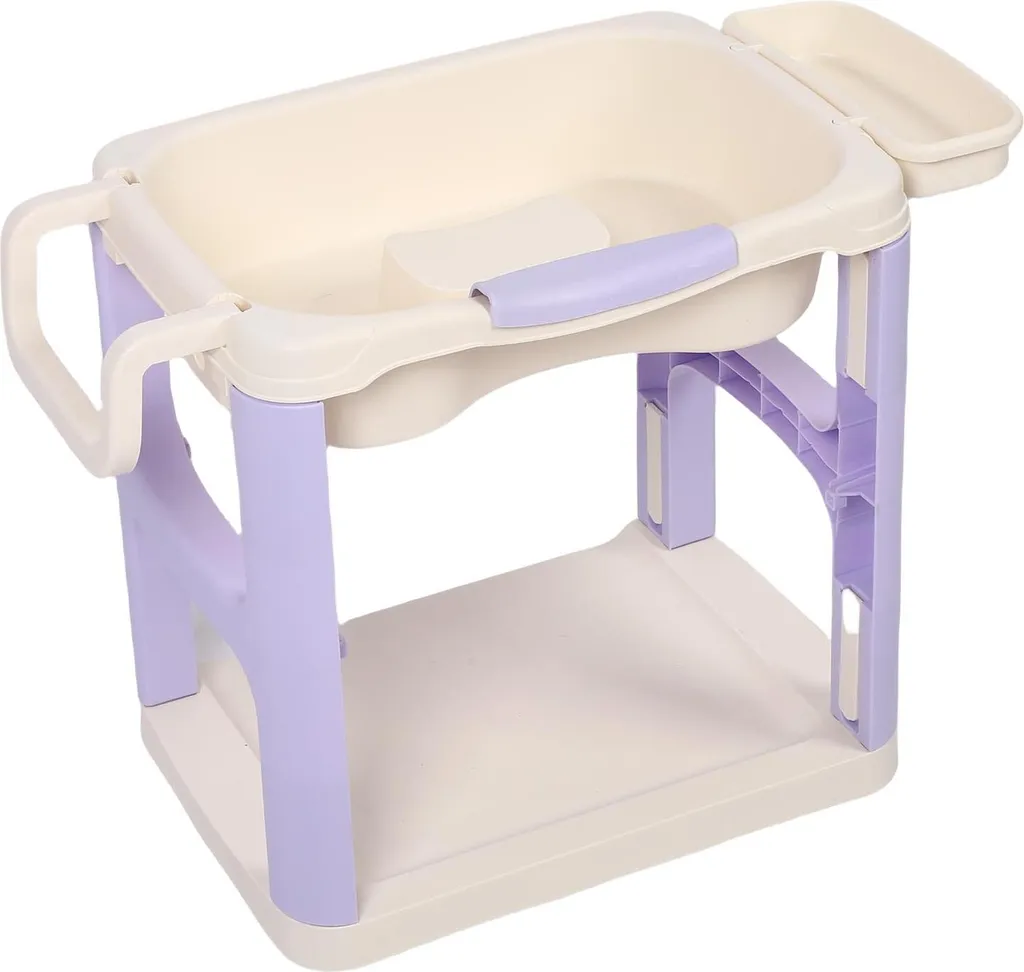 Bac à shampoing portable violet pour lavage de cheveux à domicile 70cm
