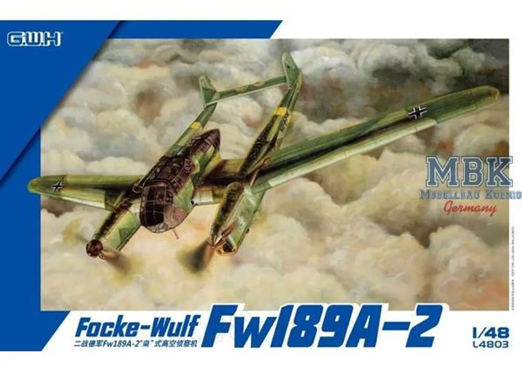 Maquette FW-189 A2 Uhu GWH 1/48 Kit Haute Précision sans Défauts GWH