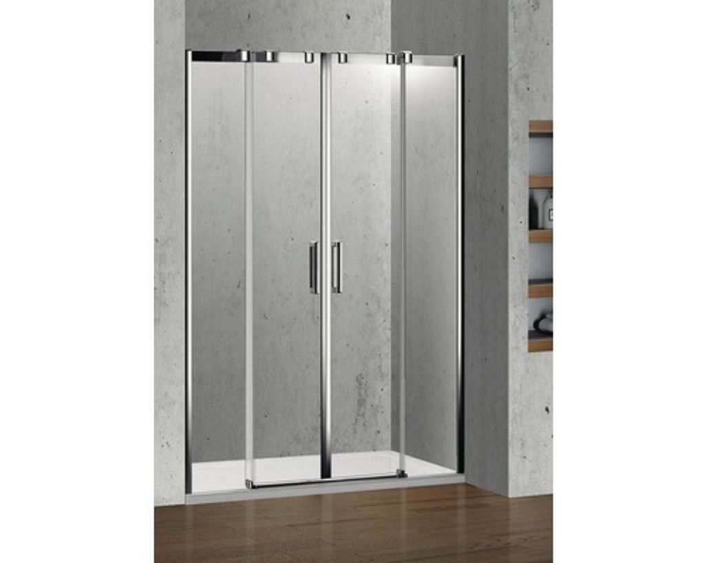 Sprchové dveře dvoukřídlé do niky Riho Atlantic 140x195 cm Obrázek produktu 