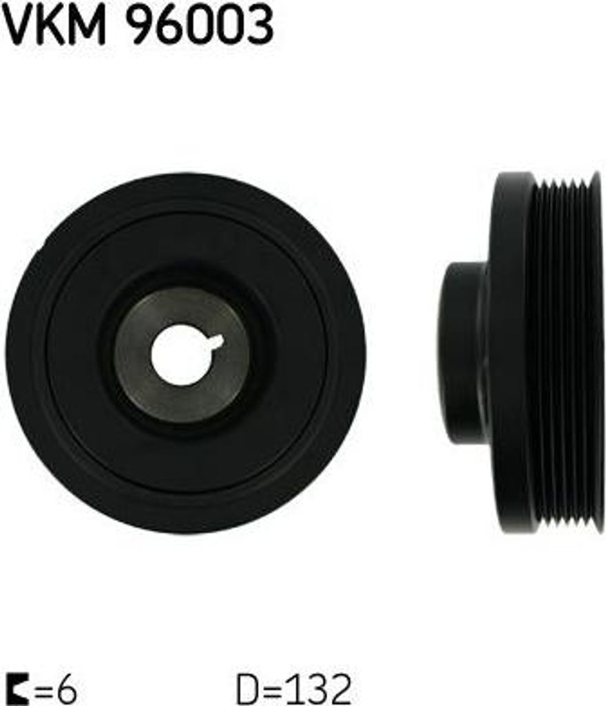 SKF VKM 96003 Riemenscheibe, Kurbelwelle OE 96412728 kompatibel mit Lacetti, Nubira