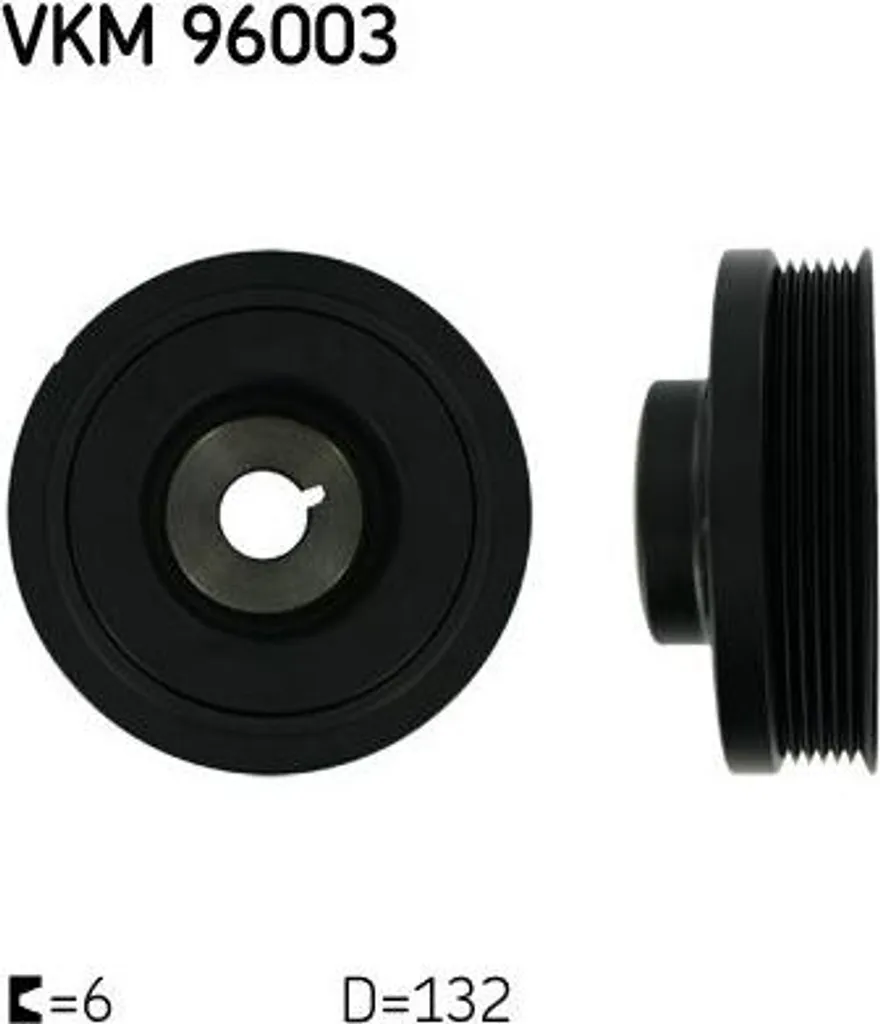 Poulie damper vilebrequin 96412728 compatible Lacetti et Nubira SKF