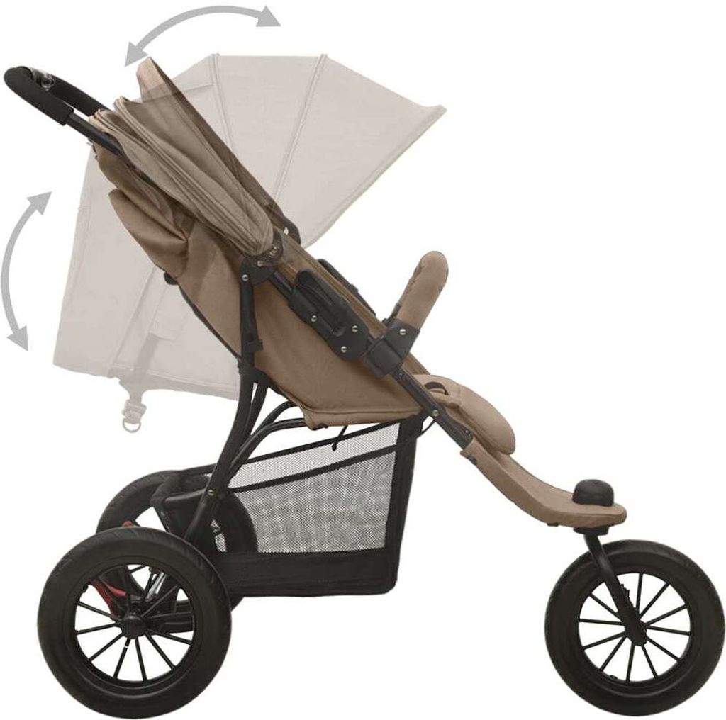 The Living Store Kočárek Taupe Steel Obrázek produktu 6