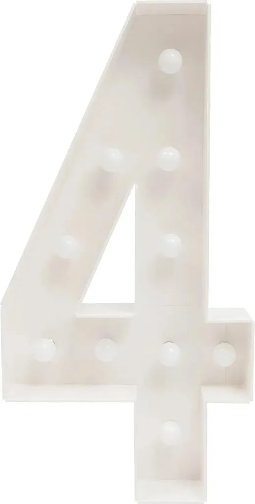 Chiffre Lumineux Géant 100 cm Blanc Chaud - Lampe Marquee 20 LED - 6