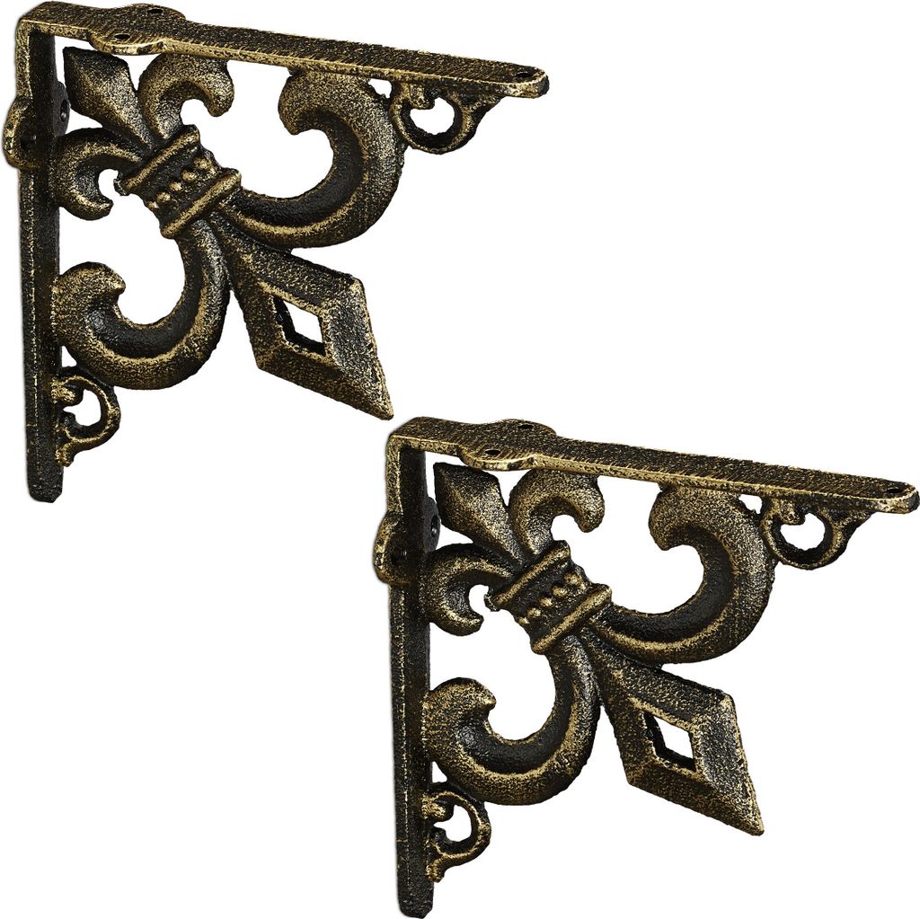 relaxdays Regalwinkel Gusseisen antik 2er Set