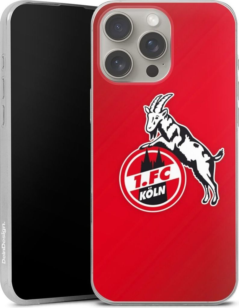 DeinDesign Slim Hülle für Apple iPhone 16 Pro Max Silikon Case Ultra Dünn Handyhülle 1. FC Köln EffZeh Offizielles Lizenzprodukt