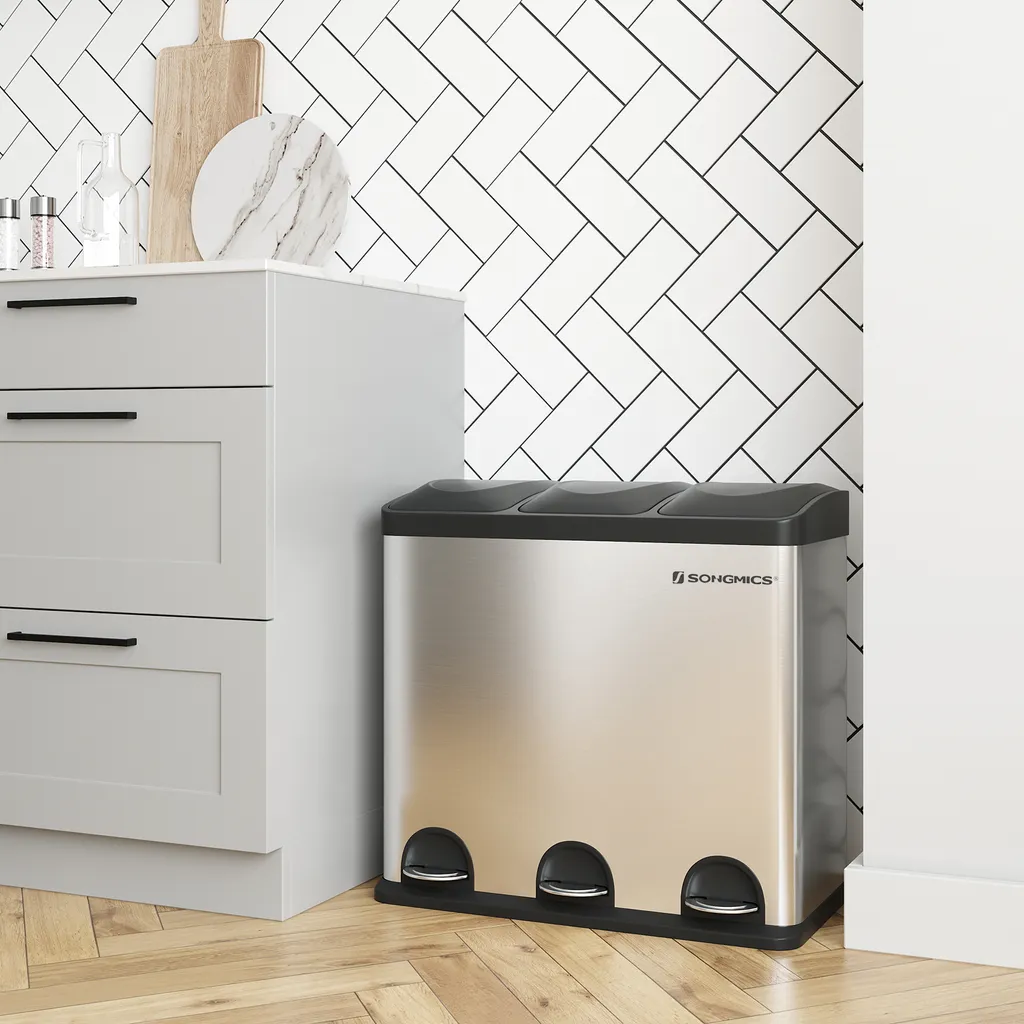 Poubelle Cuisine pour Tri Sélectif 54L Idéale pour Famille Nombreuse - 2