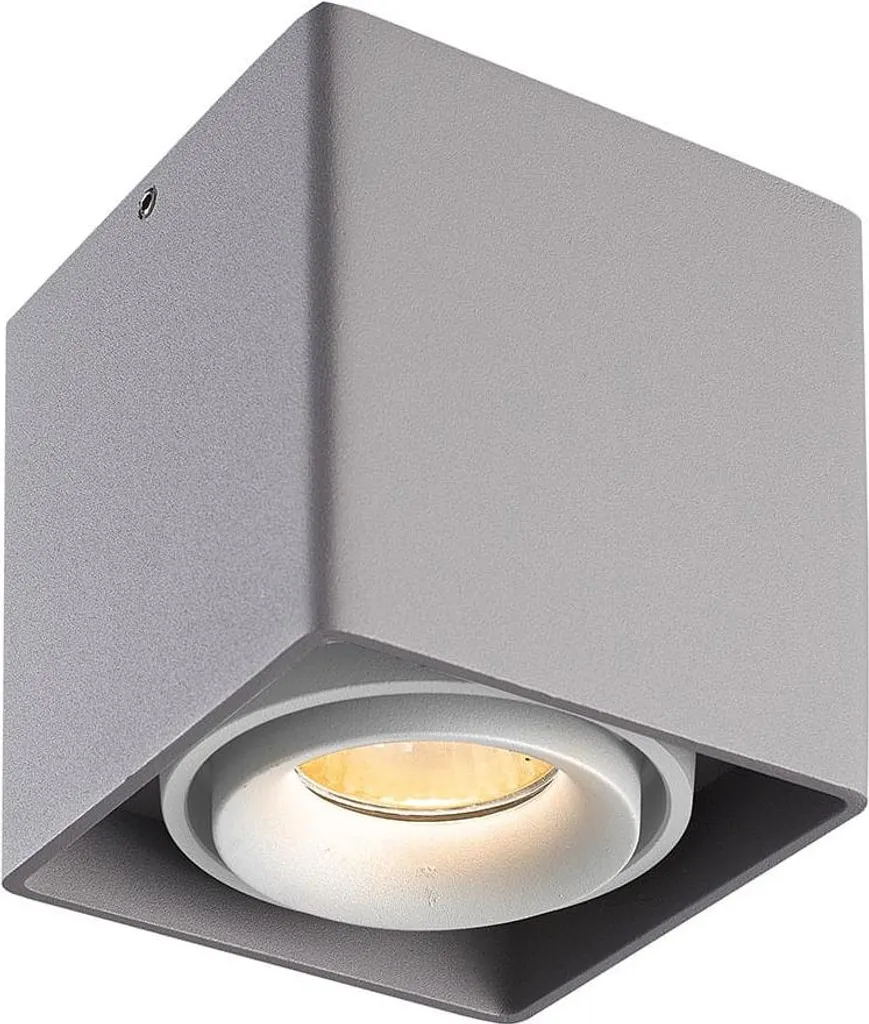 Spot LED saillie gris 4W blanc chaud 2700K orientable IP20