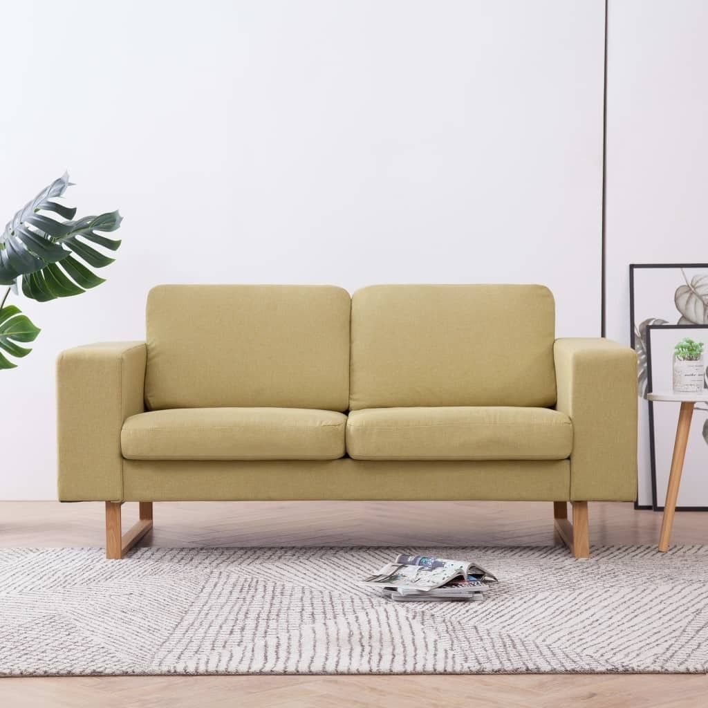 Maison Exclusive - 2-Sitzer-Sofa Stoff Grün