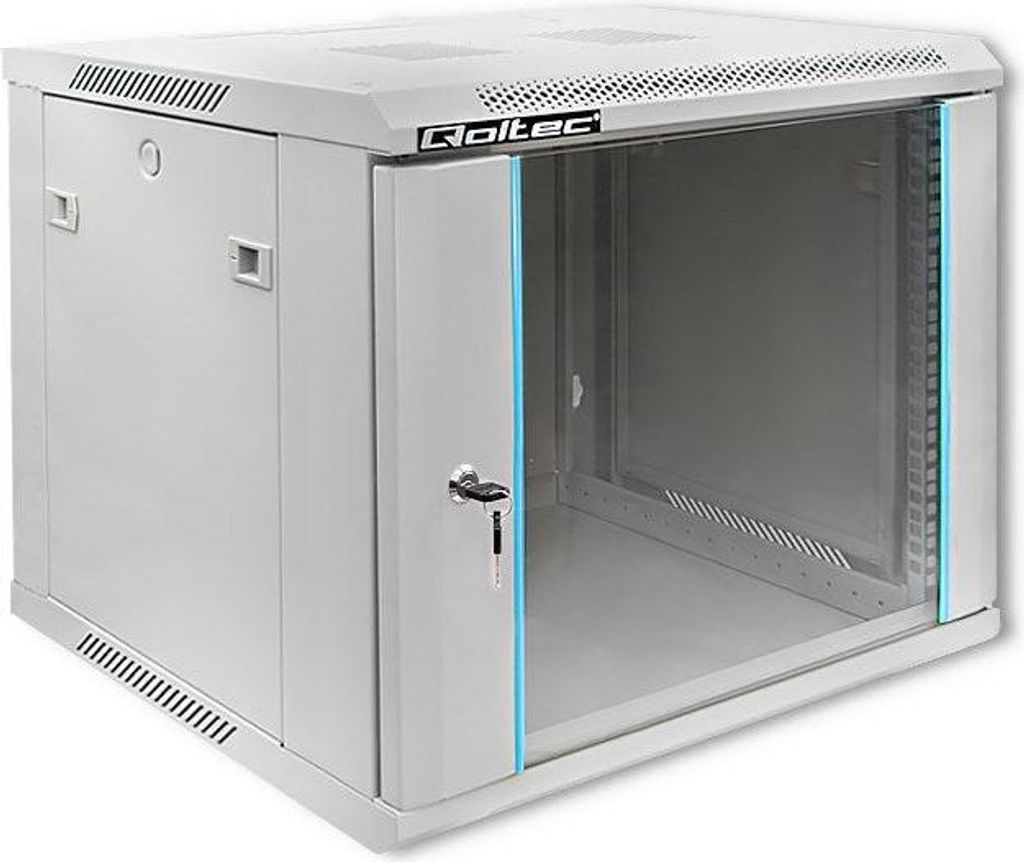Qoltec 19" RACK-Schrank 9HE Grau mit Belüftung