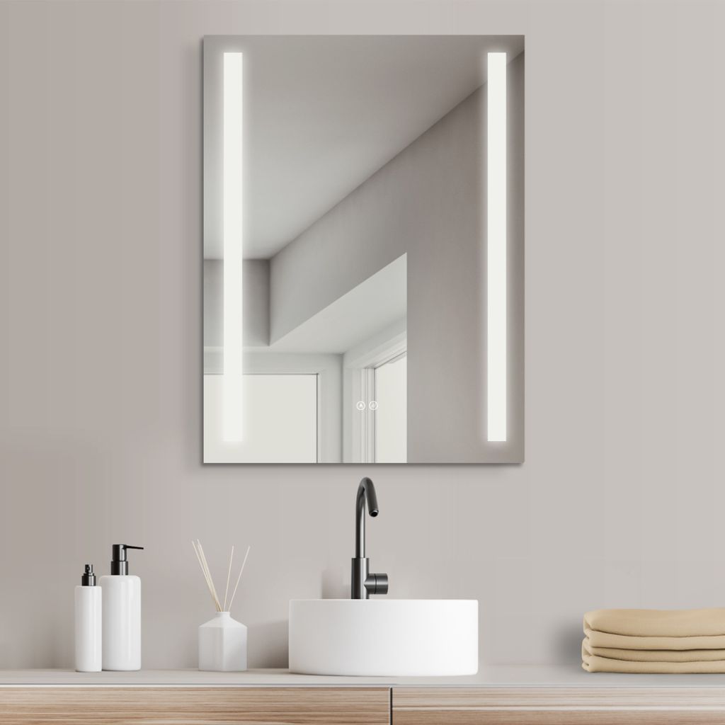 HOKO Badspiegel LED Antibeschlag Wandspiegel 60x80cm+Licht Produktbild 