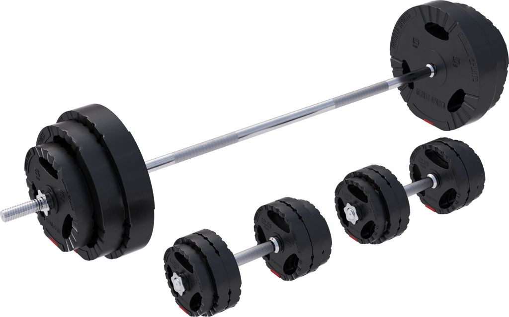 GORILLA SPORTS® Hantelset - 100kg, Langhantelstange 170cm, Produktbild 