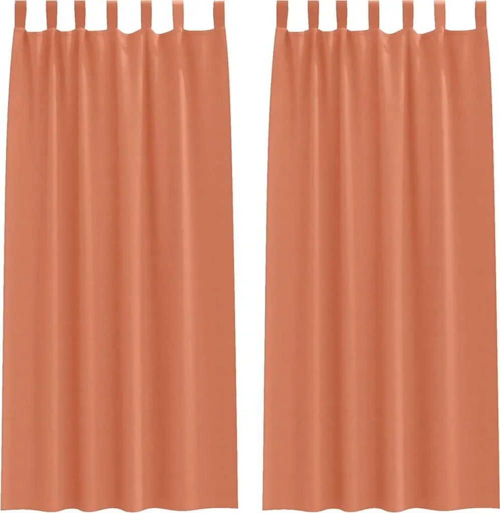 vidaXL Tende Oscuranti Terracotta 260x140 cm: Eleganza con Anelli Set 2 pz