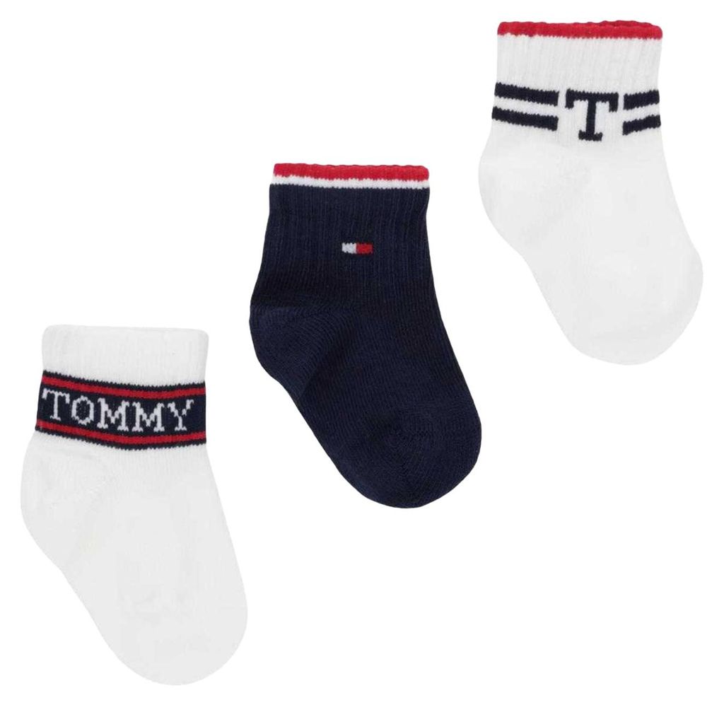 Tommy Hilfiger - Socken für Baby (3er-Pack) NA1094 (15-18 Monate) (Dunkles Marineblau)