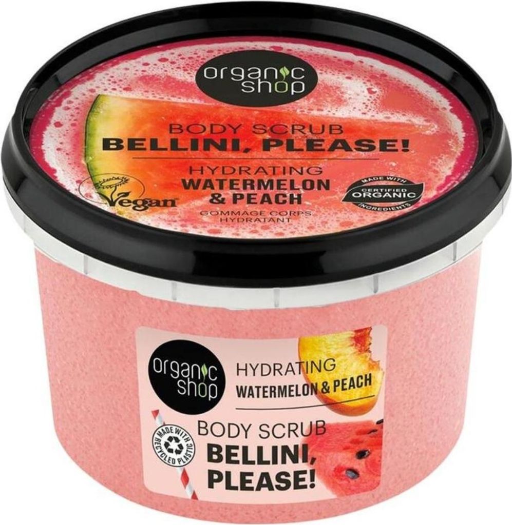 Organic Shop - Körperpeeling Wassermelone & Pfirsich - Feuchtigkeit und Frische - 250 ml - 1 Stück