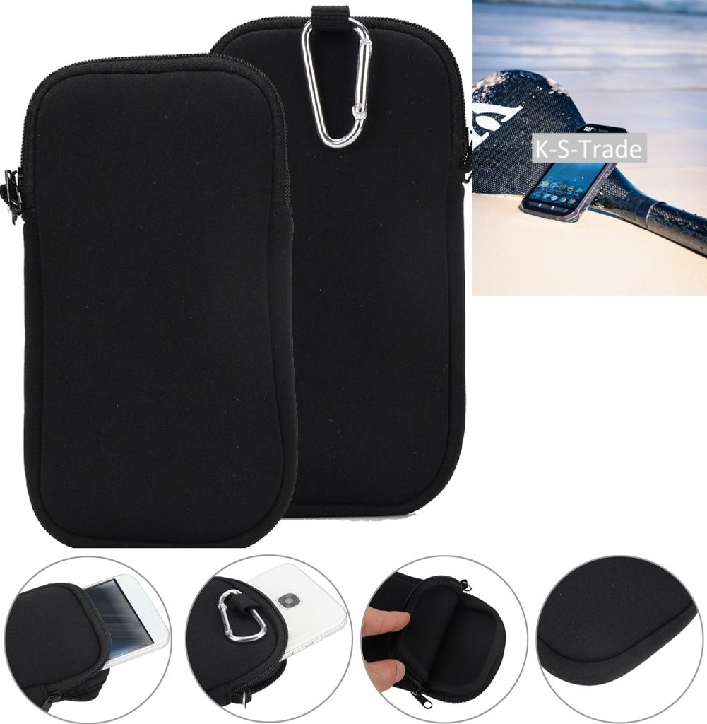 K-S-Trade Neopren-Hülle Handy-Hülle kompatibel mit Caterpillar Cat S41 Schutzhülle Neoprenhülle Sleeve Schutz-Hülle Gürtel Tasche Case Holster